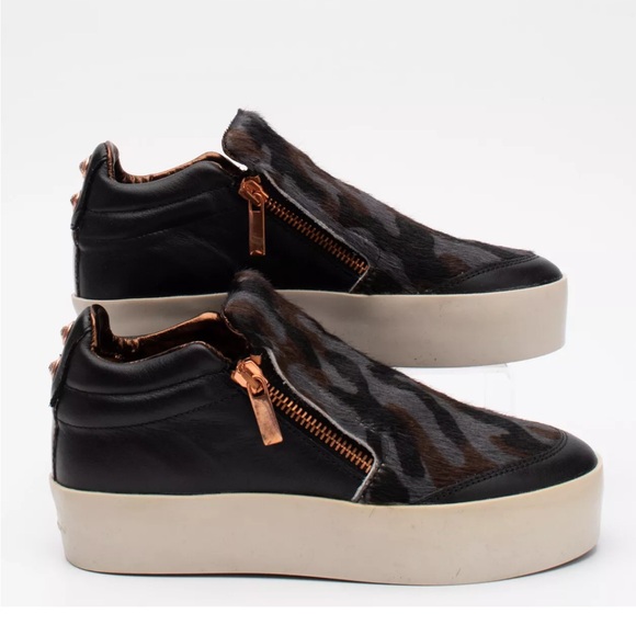 ALEXANDER SMITH Leather Sneakers US6 Camouflage Made in Italy - Picture 2 of 4